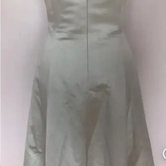 David's Bridal Gown prom Fit Flare A line Floral Beads accent  mint green  SZ2 - Picture 13 of 16